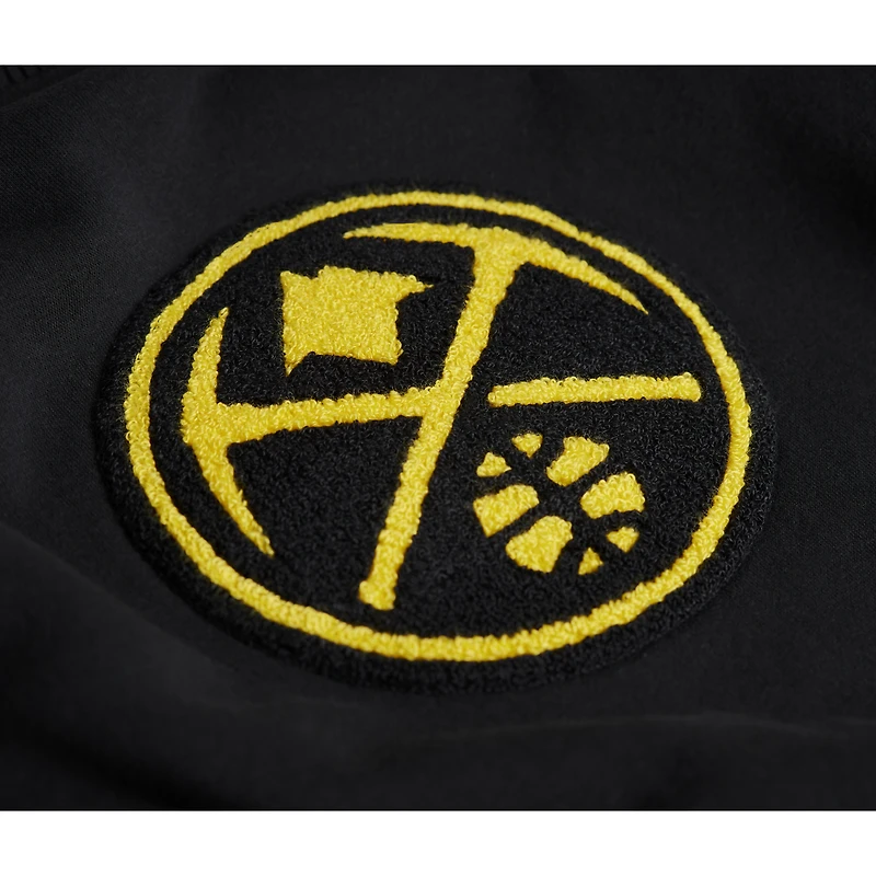 Unisex Stadium Essentials Black Denver Nuggets Club Level Chenille Sweatshirt