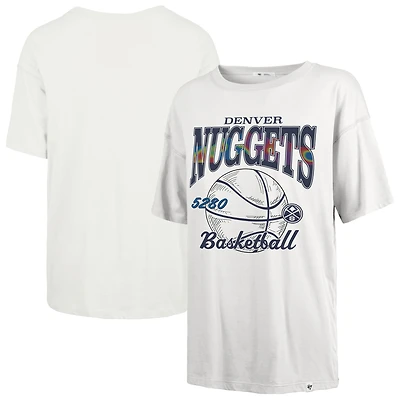T-shirt blanc pour femme Denver Nuggets City Edition Down Court Sadie '47