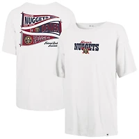 Women's '47 White Denver Nuggets Bow and Banner Sadie T-Shirt