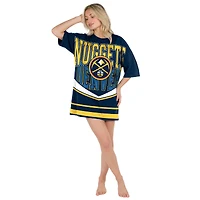 Robe de nuit Concepts Sport bleu marine Denver Nuggets en maille mosaïque pour femme