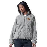 Women's G-III 4Her by Carl Banks  Gray Denver Nuggets Champ Half-Zip Pullover
