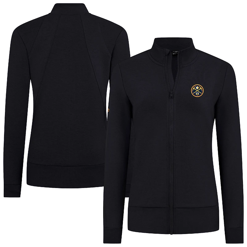 Women's Levelwear Black Denver Nuggets Shine Full-Zip Jacket