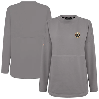 Sweat-shirt gris Beaudry pour femme des Denver Nuggets de Levelwear
