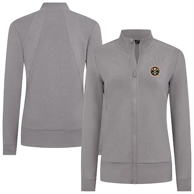 Veste zippée intégrale Shine grise des Denver Nuggets pour femme Levelwear