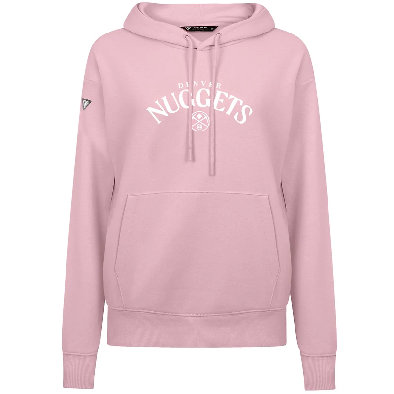 Sweat à capuche blanc Levelwear pour femme, motif Denver Nuggets, Fête des Mères, arqué