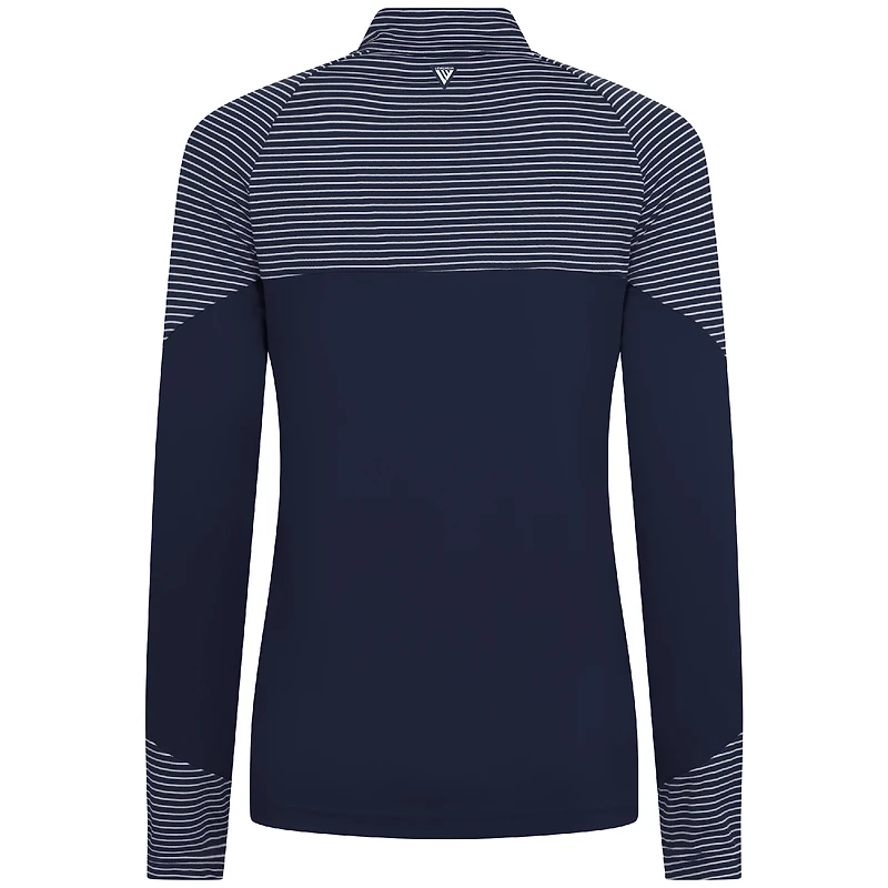 Haut à glissière quart de tour bleu marine rayures classiques des Denver Nuggets pour femme Levelwear