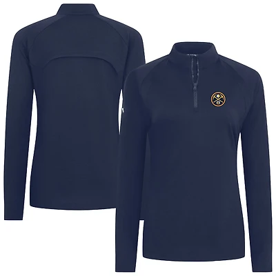 Women's Levelwear Navy Denver Nuggets Flex Insignia 2.0 Quarter-Zip Top