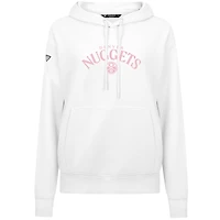 Sweat à capuche blanc Levelwear pour femme, motif Denver Nuggets, Fête des Mères, arqué