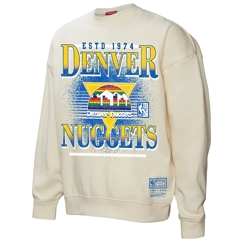 Sweat-shirt à capuche Denver Nuggets Oversprayed de Mitchell & Ness pour femme