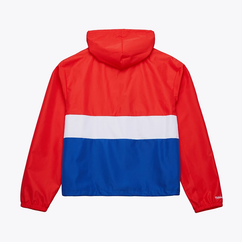 Veste anorak demi-zip Mitchell & Ness rouge Denver Nuggets pour femme
