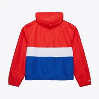 Veste anorak demi-zip Mitchell & Ness rouge Denver Nuggets pour femme
