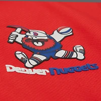 Women's Mitchell & Ness  Red Denver Nuggets Blocked Anorak Half-Zip Jacket