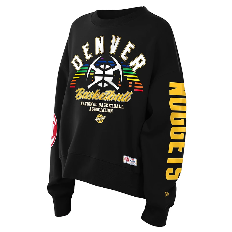 Sweat-shirt New Era noir pour femme Denver Nuggets édition City 2025/26