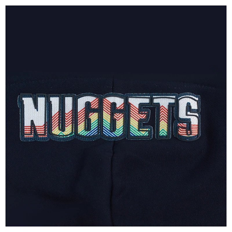 Sweat à capuche court Pro Standard bleu marine Denver Nuggets 2024/25 City Edition pour femme