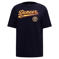 Women's Pro Standard Navy Denver Nuggets Script Boyfriend T-Shirt
