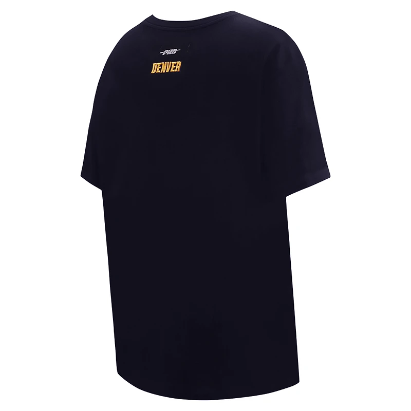Women's Pro Standard Navy Denver Nuggets Script Boyfriend T-Shirt
