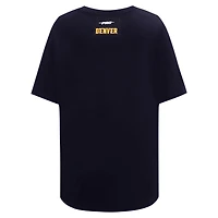 Women's Pro Standard Navy Denver Nuggets Script Boyfriend T-Shirt
