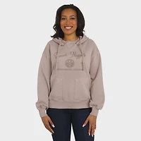 Women's WEAR by Erin Andrews  Tan Denver Nuggets Washed Pullover Crewdie