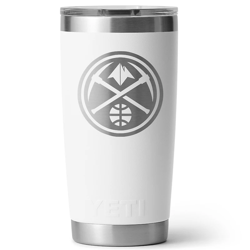 YETI White Denver Nuggets 20oz. Rambler Tumbler with Magslider Lid