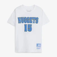 T-shirt avec nom et numéro Carmelo Anthony White Denver Nuggets Hardwood Classics pour jeune