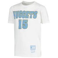 Youth Carmelo Anthony White Denver Nuggets Hardwood Classics Name & Number T-Shirt
