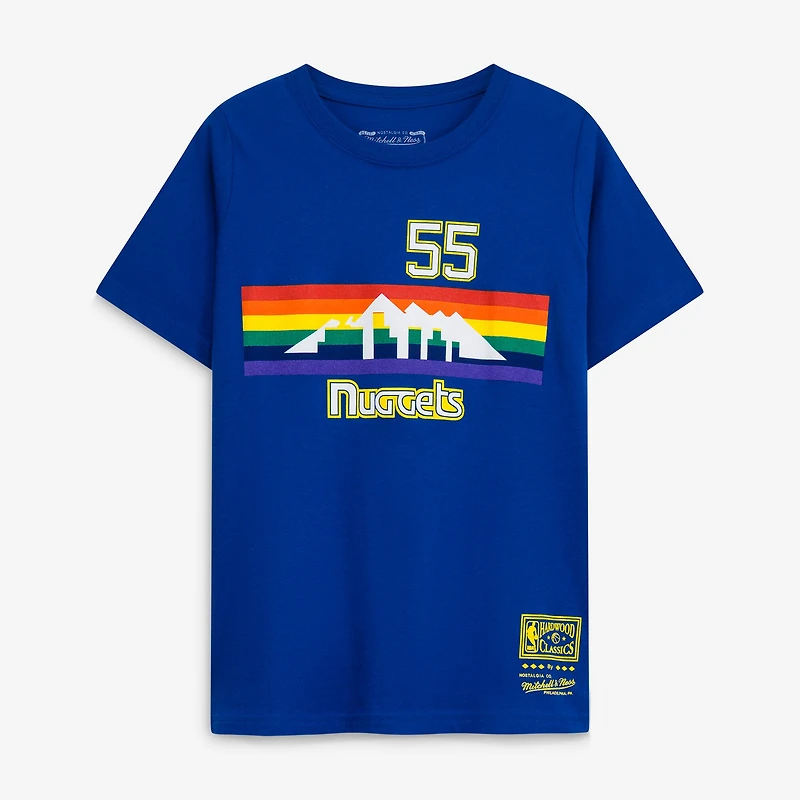Youth Dikembe Mutombo Royal Denver Nuggets Hardwood Classics Name & Number T-Shirt