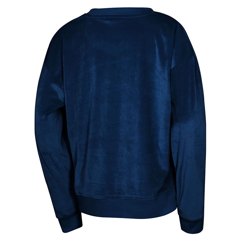 Youth Girls Outerstuff  Navy Denver Nuggets Step Back Sweatshirt