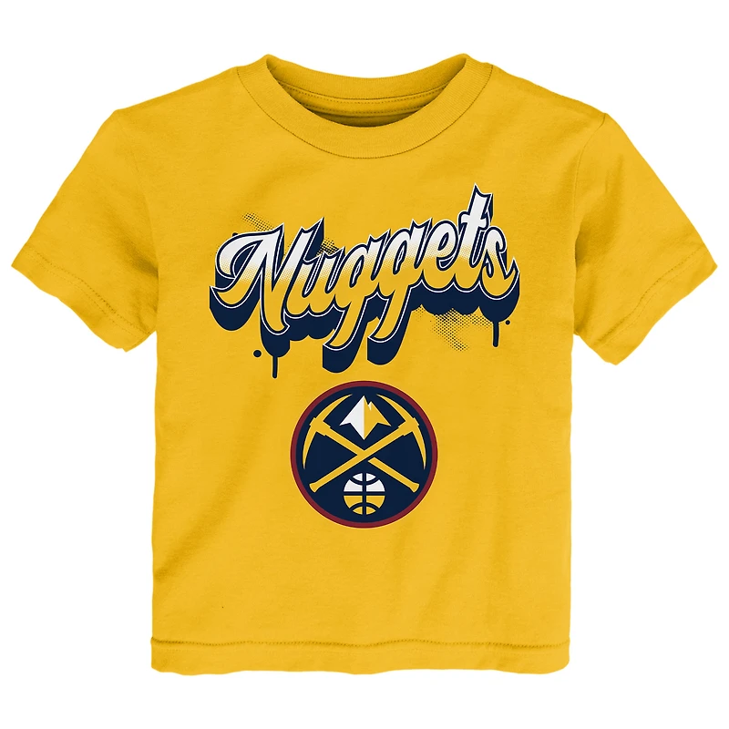 Youth Gold Denver Nuggets Bubbly Script T-Shirt