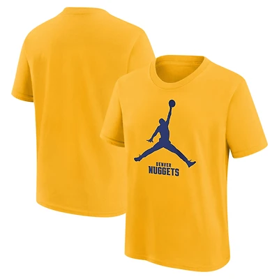 T-shirt Jordan Brand doré Denver Nuggets essentiel avec logo Jumpman pour jeune