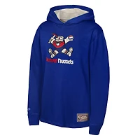 T-shirt à capuche thermique léger manches longues pour jeunes Mitchell & Ness Royal Denver Nuggets Hardwood Classics