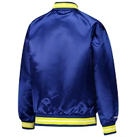 Veste à boutons-pression en satin raglan pour jeunes Mitchell & Ness Royal Denver Nuggets Hardwood Classics