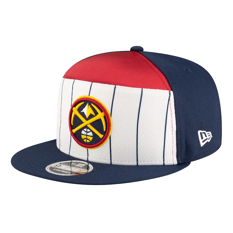 Youth New Era  White/Navy Denver Nuggets 2025 NBA Tip Off Split Panel 9FIFTY Snapback Hat