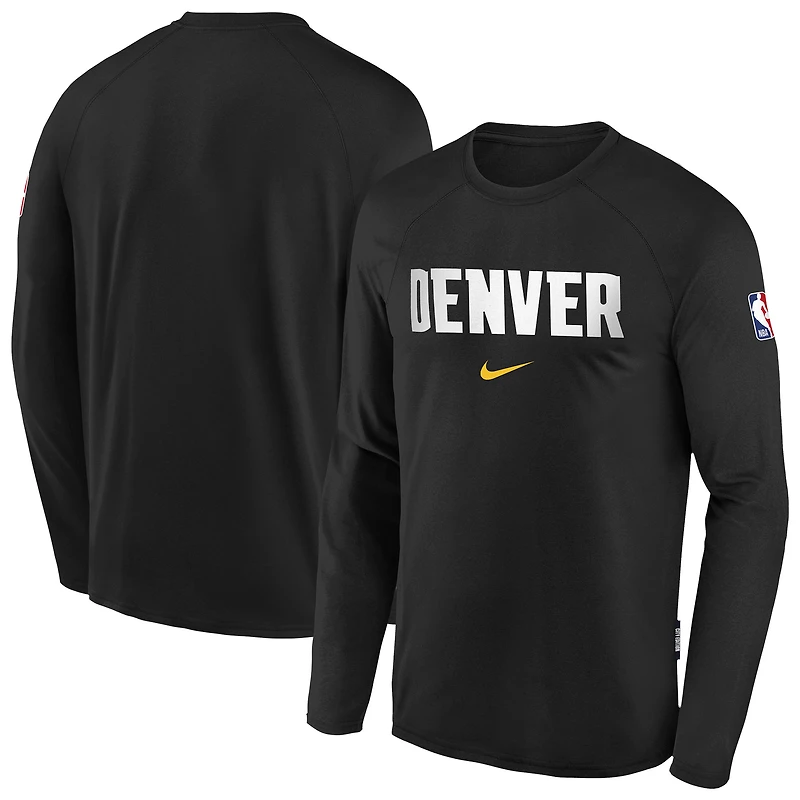 Youth Nike Black Denver Nuggets 2025/26 City Edition Dri-Fit Long Sleeve Game Top