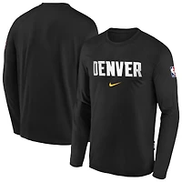 Youth Nike Black Denver Nuggets 2025/26 City Edition Dri-Fit Long Sleeve Game Top