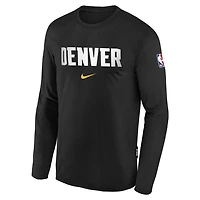 Youth Nike Black Denver Nuggets 2025/26 City Edition Dri-Fit Long Sleeve Game Top