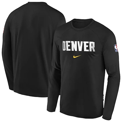 Youth Nike Black Denver Nuggets 2025/26 City Edition Dri-Fit Long Sleeve Game Top