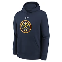 Sweat à capuche Nike bleu marine Denver Nuggets 2025/26 Club Fleece pour jeune