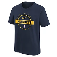 Youth Nike Navy Denver Nuggets Practice T-Shirt