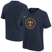 T-shirt Nike bleu marine Denver Nuggets pour enfant avec logo essentiel de l'équipe