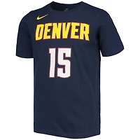 T-shirt performance Nike Nikola Jokic bleu marine Denver Nuggets avec nom et numéro pour jeune