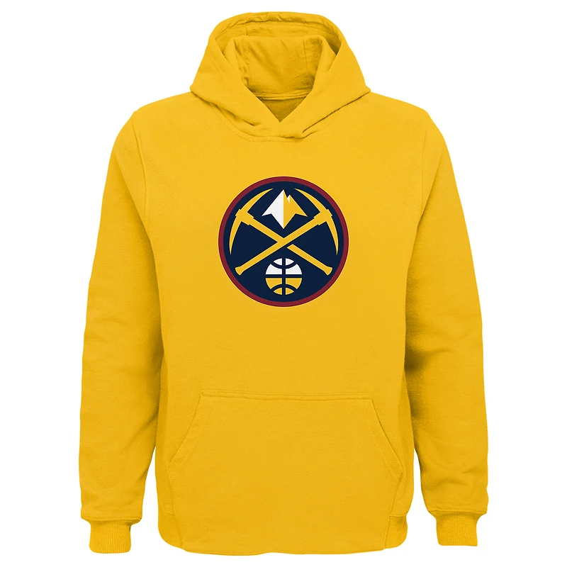 Youth Navy Denver Nuggets Primary Logo Pullover Hoodie