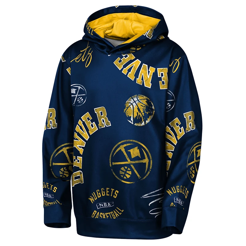 Sweat à capuche bleu marine Denver Nuggets Moving Violation pour jeunes Outerstuff