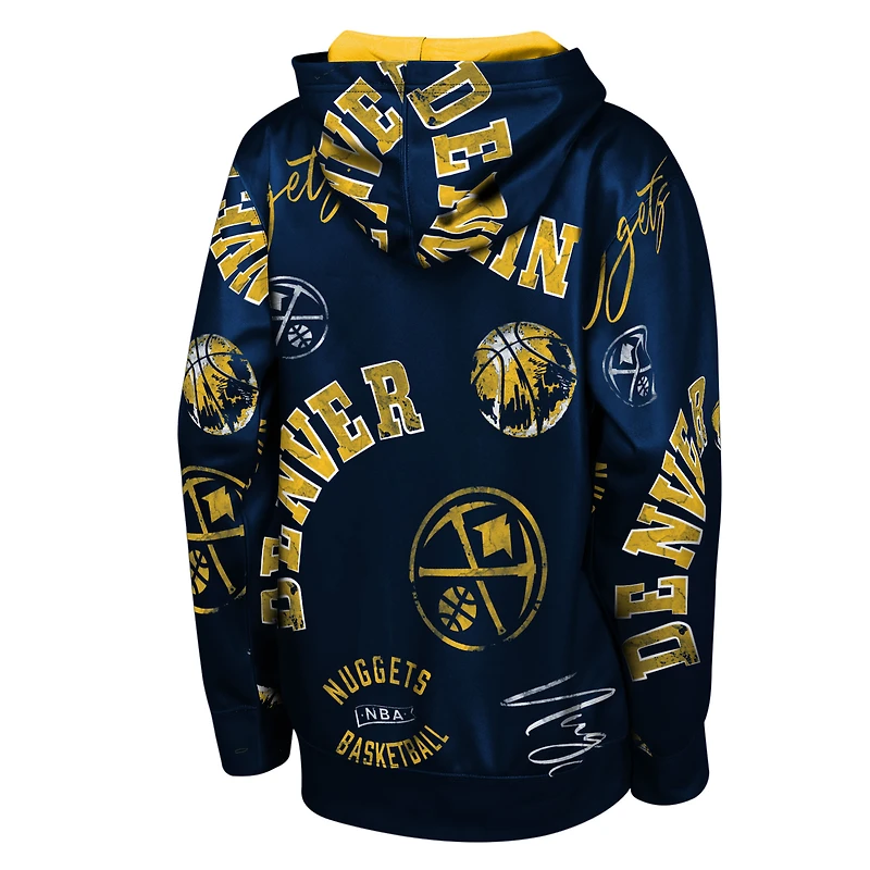 Sweat à capuche bleu marine Denver Nuggets Moving Violation pour jeunes Outerstuff