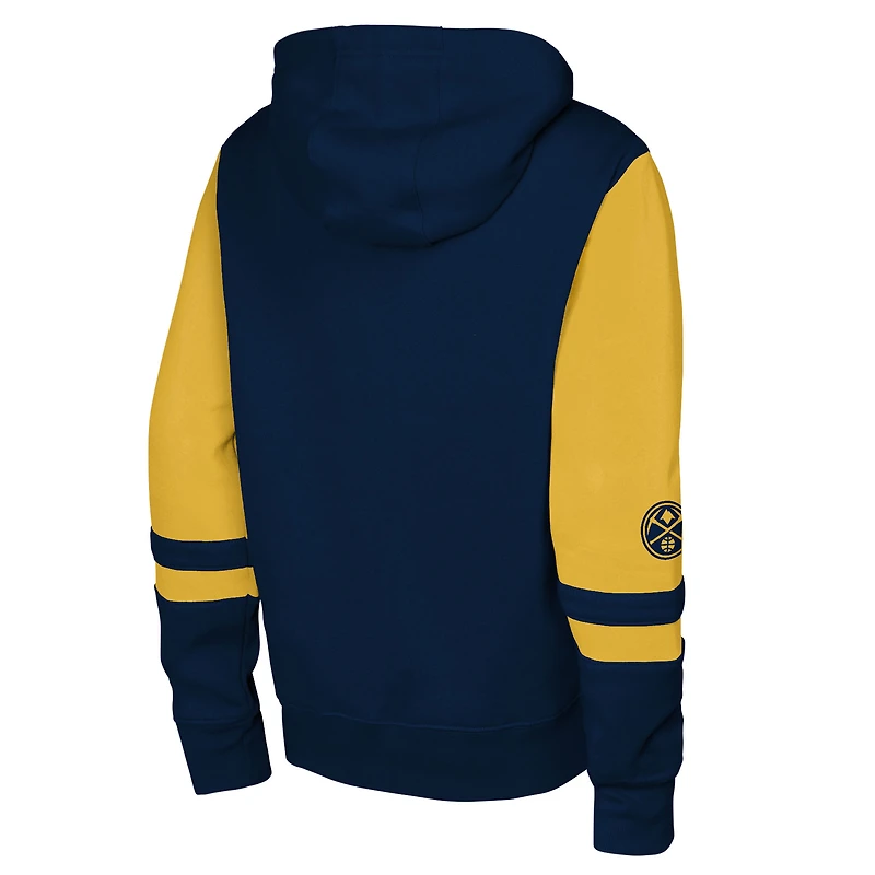 Sweat à capuche entièrement zippé bleu marine Denver Nuggets Straight to the League pour jeunes Outerstuff