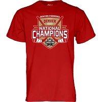 Unisex Blue 84 Crimson Denver Pioneers 2026 NCAA Frozen Four Men's Ice Hockey National Champions T-Shirt