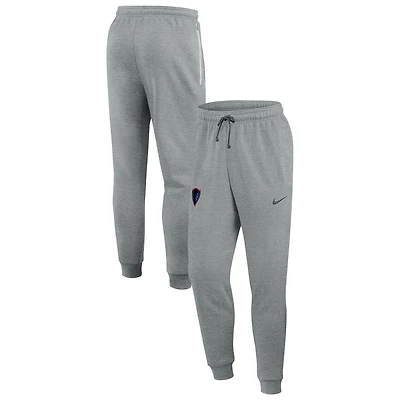 Men's Nike Heather Gray DePaul Blue Demons Basketball Practice Dri-FIT Taper Sweatpants