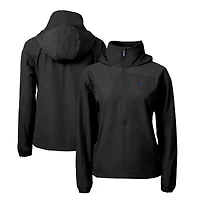 Women's Cutter & Buck  Black DePaul Blue Demons Charter Eco Recycled Half-Zip Anorak Jacket