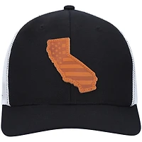 Casquette Snapback Local Crowns California en cuir avec écusson en cuir noir pour homme
