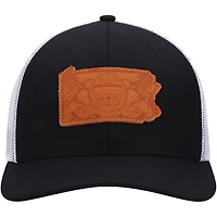 Casquette Snapback Local Crowns en cuir de Pennsylvanie noir avec appliques pour homme