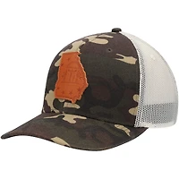 Men's Local Crowns Camo Georgia Icon Woodland State Patch Trucker Snapback Hat